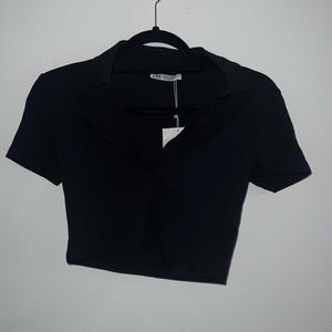 Zara collared crop top